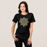 Tan on black medallion T- Shirt