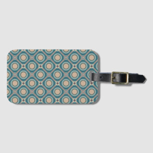 Tan on Green Luggage Tag