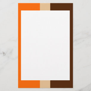 Tan orange et papeterie Brown de frontière