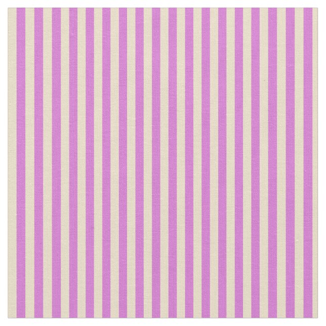 Tan & Orchid Coloured Lines Fabric (Close Up)