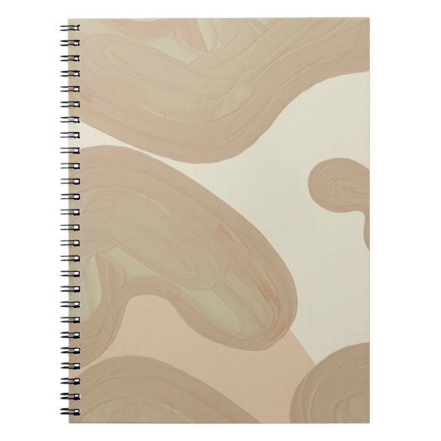 Tan Paint Lines Notebook – Minimalist Chic (Front)
