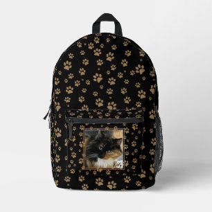 Tan Paws Custom Photo Personalized Backpack Bag