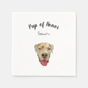 Tan Pitbull Cocktail Napkins