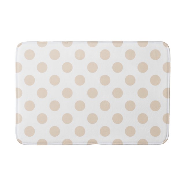 Tan polka dots bath mat (Front)