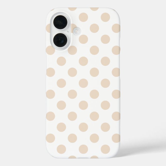 Tan polka dots Case-Mate iPhone case (Back)