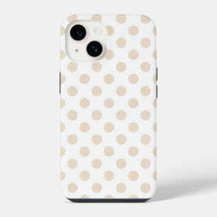 Tan polka dots iPhone 14 case