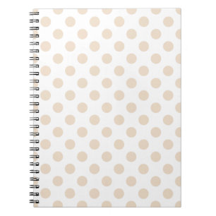 Tan polka dots notebook