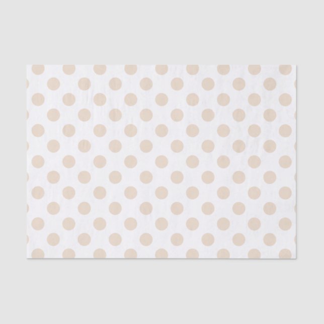 Tan polka dots tissue paper (Front)