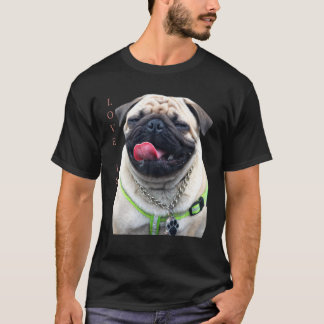 Tan Pug Women Men Pug Mom Dad Life Tee Love Dog Pe