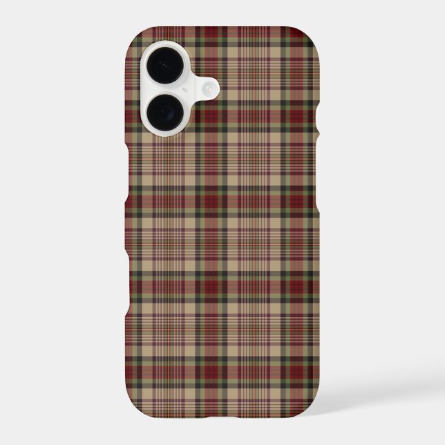 Tan, Red and Green Plaid (Back)