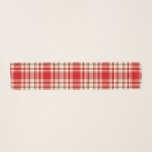 Tan & Red Plaid Square Long Chiffon Scarf<br><div class="desc">Tan & Red Plaid Square Long Rectangular  Chiffon Scarf.  Optional initials in corner.  Design by Claudine Boerner.</div>