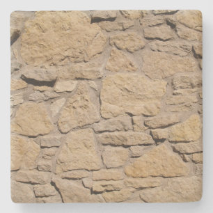 Tan Rock Wall Texture, Square coaster