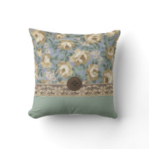Tan Roses Pillow