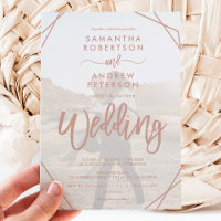 Tan sand frame simple photo script wedding