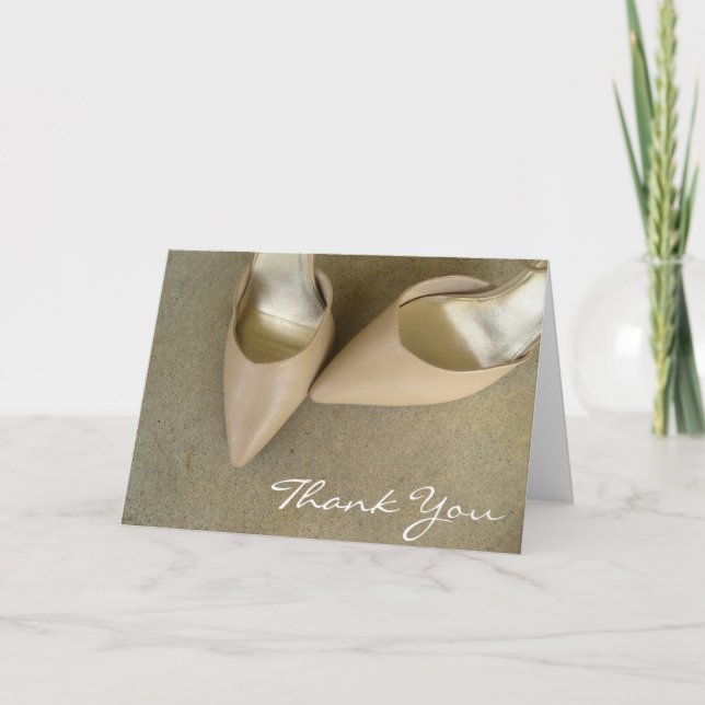 Tan Shoes Thank You Cards (Front)