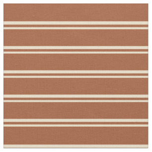 Tan & Sienna Coloured Pattern of Stripes Fabric