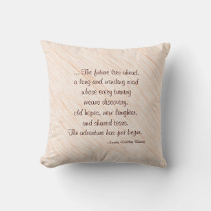 Tan Square Pillow Apache Blessing Wedding Custom