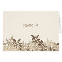 Tan stylisé et carte florale Brown d'endroit de