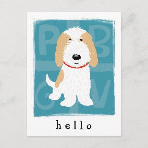 Tan & White PBGV Postcard