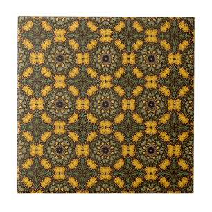 Tan William Morris- Arts and crafts inspired  Tile