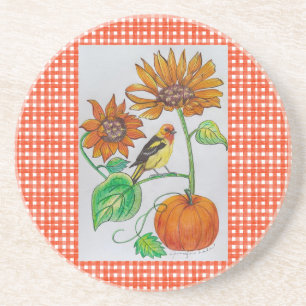 Tanager Pumpkin Coaster