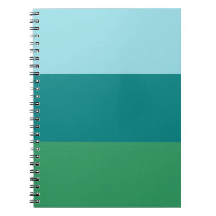 Tanager Turquoise, Teal Blue and Kelly Green Horiz Notebook