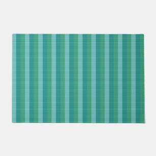 Tanager Turquoise, Teal Blue and Kelly Green Repea Doormat