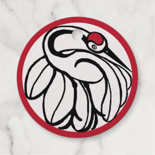Tancho Japanese Crane Favour Tags