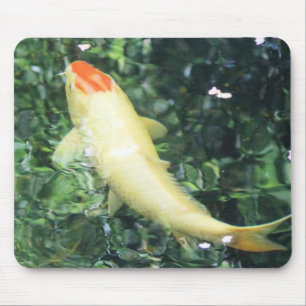 Tancho Koi Feeding Mouse Pad