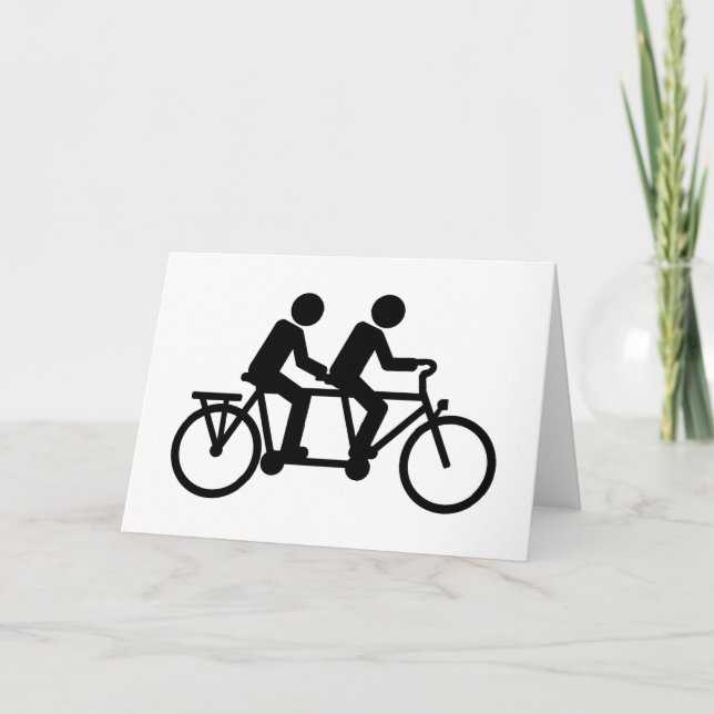 Tandem Bicycle bike Card (Front)