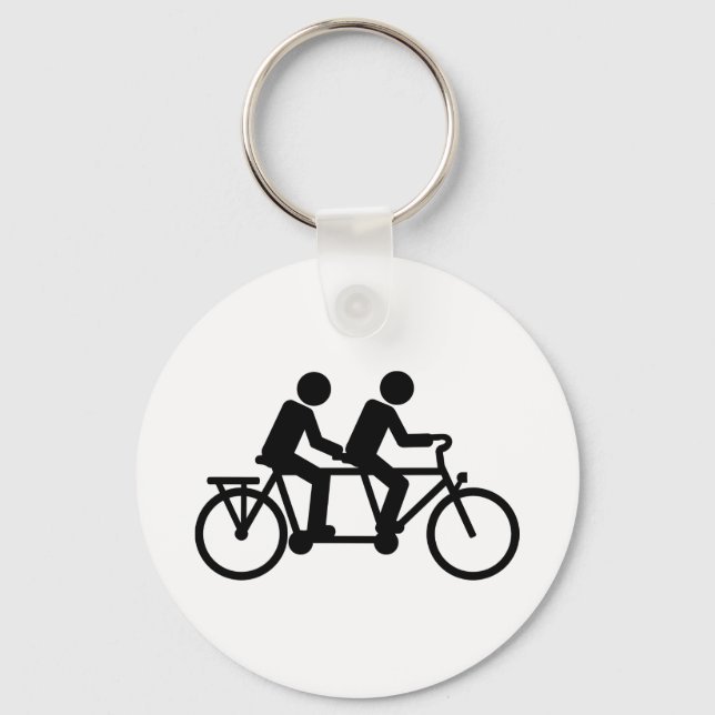 Tandem Bicycle bike Keychain (Front)