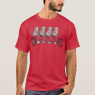 Tandem Bicycle Cat Gang  T-Shirt