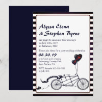 Tandem Bicycle Romantic Post Wedding Reception