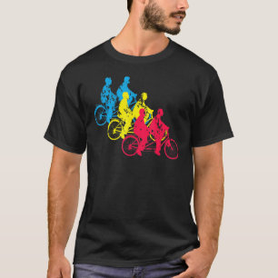 Tandem Bicycle Vintage Retro BMX Bike Rider Racing T-Shirt