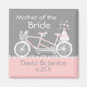 Tandem Bicycle Wedding Keepsake Magnet