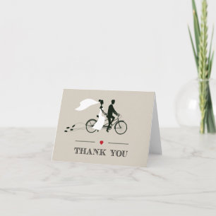 Tandem Bicycle Wedding Thank You Card