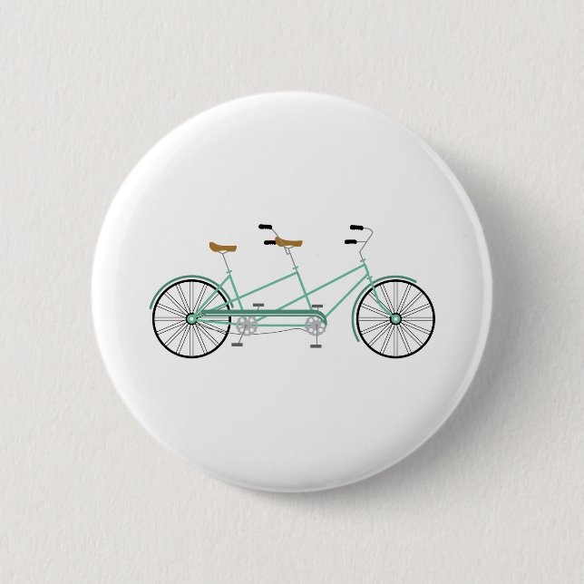 Tandem Bike 2 Inch Round Button (Front)