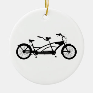 Tandem Bike Ceramic Ornament