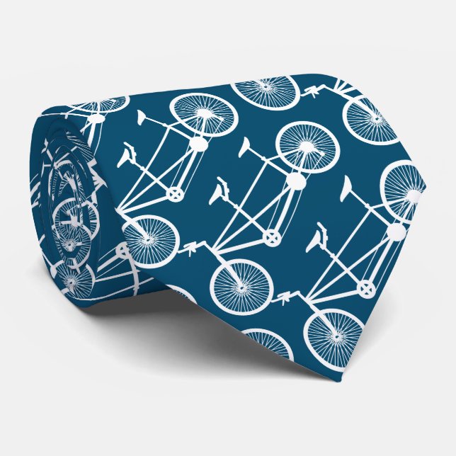 Tandem Bike Rider Bicycle Cycling Enthusiast Tie (Rolled)