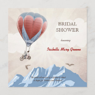 TANDEM LOVE DREAM  Bridal Shower Invitation