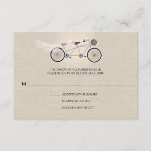 Tandem Plum Vélo Mariage Faux Linen RSVP