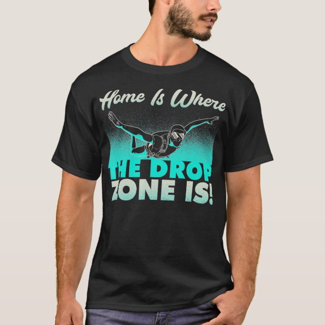 Tandem Skydiving Skydiver Parachuting Airplane Jum T-Shirt (Front)