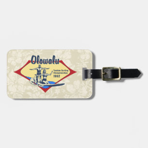 Tandem Surfing Hawaiian Surfboard Luggage Tags