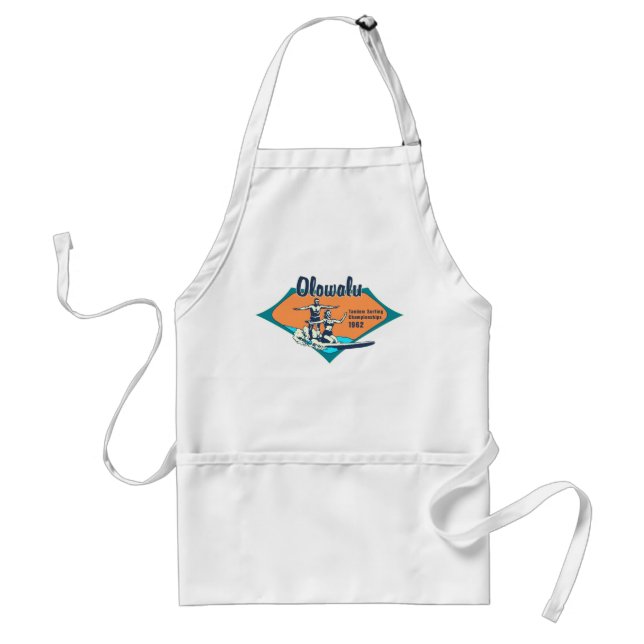 Tandem Surfing Hawaiian Vintage Surf Design Standard Apron (Front)