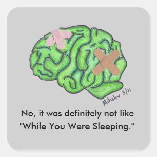 "Tandis que vous étiez des autocollants de