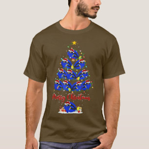 Tang Fish Lover Matching Santa Tang Christmas Tree T-Shirt