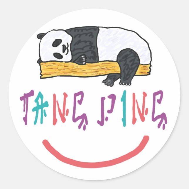 Tang Ping Classic Round Sticker (Front)