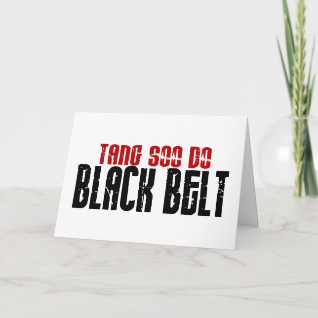 Tang Soo Do Black Belt Karate Card (Front)
