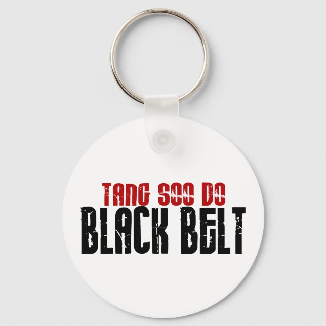 Tang Soo Do Black Belt Karate Keychain (Front)