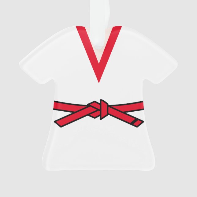 Tang Soo Do Gup 2 Red Belt Personalized Ornament (Front)